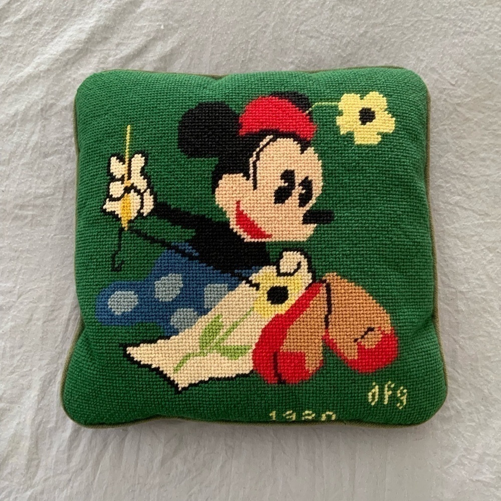 Vintage 1980s Minnie Mouse Decorative Pillow